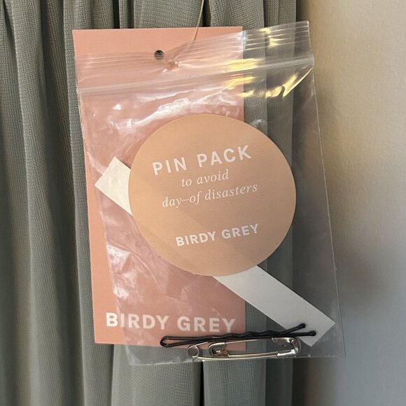 NWT Birdy Grey 1X Curve Elsye Bridesmaid Dress Mesh Sage Green Gown Wedding - Picture 11 of 13